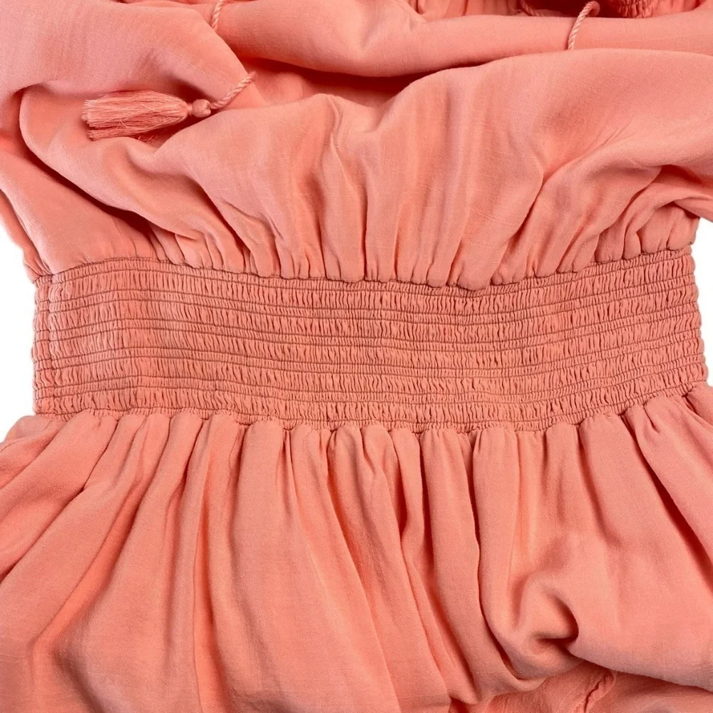 PAIGE Christina Dress Short in Peach Tree Size S